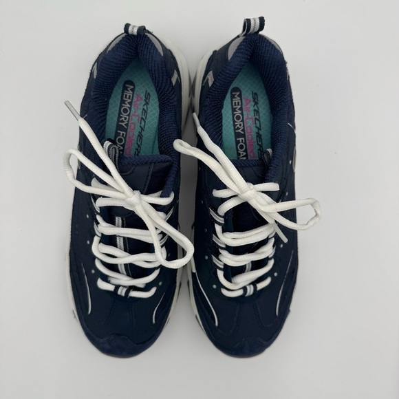 Skechers D’Lites Me Time Comfort Athletic Sneakers 11936 Navy White Womens 7.5 - Picture 7 of 11